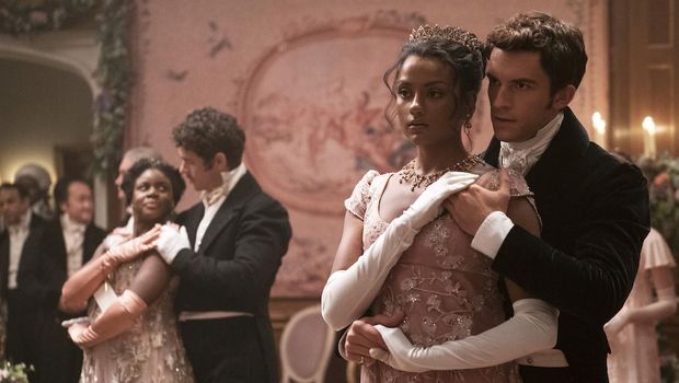 Bridgerton. Golda Rosheuvel as Queen Charlotte in episode 202 of Bridgerton. Cr. Liam Daniel/Netflix © 2022