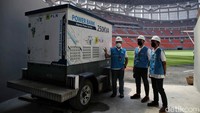 Dalam momen itu juga, petugas PLN melakukan pengecekan listrik di Jakarta international Stadium. PLN memasok listrik sebesar 5.540.000 volt ampere (VA) atau setara 5,54 megavolt ampere (MVA) untuk Jakarta International Stadium (JIS) yang berlokasi di Tanjung Priok, Jakarta Utara.