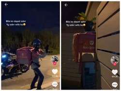 Kocak! Pengantar Makanan Ini Dapat Pesanan dari Istri Sendiri