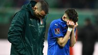 Ekspresi Pemain Italia Usai Gagal ke Piala Dunia 2022