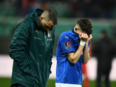 Ekspresi Pemain Italia Usai Gagal ke Piala Dunia 2022