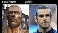 Beragam meme komparasi Gareth Bale di Madrid dan di Wales pun bermunculan. Foto: dok. Twitter  