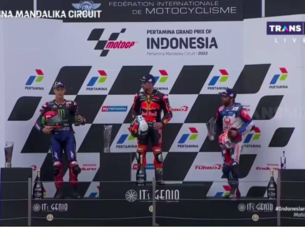 Tak Ada Selebrasi Sampanye di MotoGP Indonesia