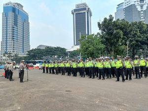 Polisi Mulai Siaga di Sekitar Patung Kuda Jelang Demo PA 212