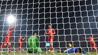 Sebaliknya, Makedonia Utara mencetak satu-satunya gol di injury time lewat tendangan Aleksandar Trajkovski. AP Photo/Antonio Calanni