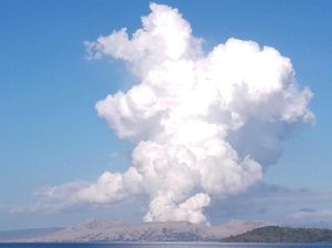 Bagai Air Kena Panci Panas, Itulah Gambaran Gunung Taal Saat Erupsi Bagai Air Kena Panci Panas, Itulah Gambaran Gunung Taal Saat Erupsi