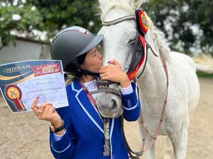 Inggrid Rhemanty Juara 2 Kompetisi Berkuda Meski dengan Persiapan Singkat