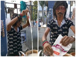 Viral! Pedagang Kopi Susu di India Bergaya Nyentrik Dipadati Pembeli