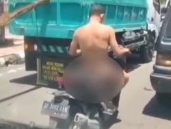 Viral Polisi Telanjang Sambil Kendarai Motor di Buleleng Bali