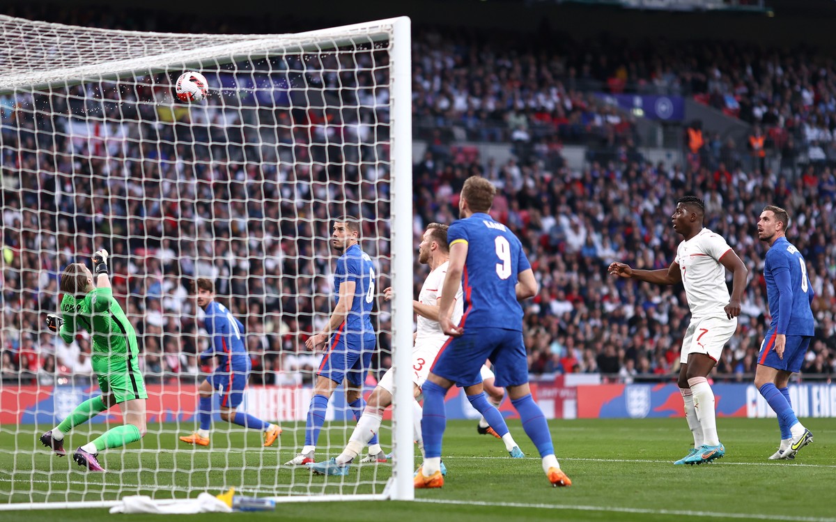 Inggris mengalahkan Swiss 2-1 di pertandingan persahabatan. (Foto: Getty Images/Ryan Pierse)