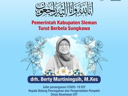 Jubir Penanganan COVID-19 DIY Berty Murtiningsih Meninggal Dunia