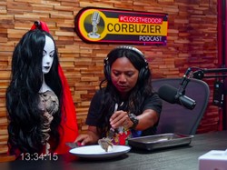 Dede Inoen Mukbang Kuyang Rendang di depan Deddy Corbuzier