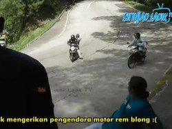 Ngeri! Detik-detik Motor Matic Rem Blong di Sitinjau Lauik