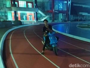Satpol PP Buru Pemotor Viral yang Masuk Jogging Track di Sukabumi