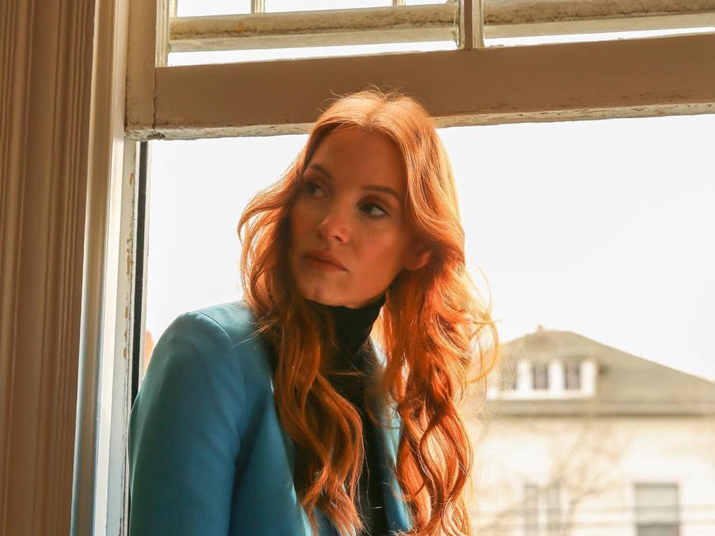 Aktris Jessica Chastain Bertemu Presiden Ukraina Aktris Jessica Chastain Bertemu Presiden Ukraina