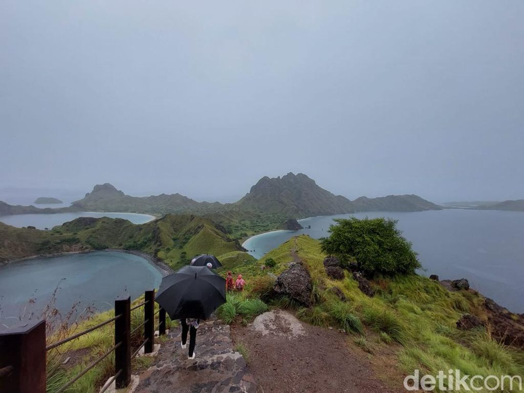 Demi Pemandangan Pulau Padar, Hujan-hujan Tetap Gasss Mendaki
