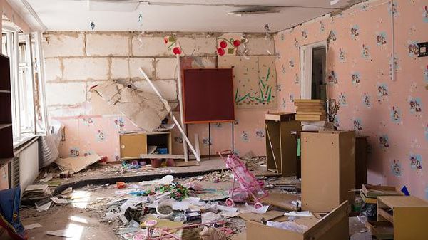 TK di Ukraina Ini Dulunya Penuh Keceriaan, Kini Hancur Berantakan