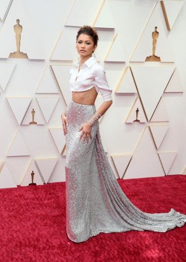 HOLLYWOOD, CALIFORNIA - MARCH 27: Zendaya attends the 94th Annual Academy Awards at Hollywood and Highland on March 27, 2022 in Hollywood, California.   David Livingston/Getty Images/AFP (Photo by David Livingston / GETTY IMAGES NORTH AMERICA / Getty Images via AFP)