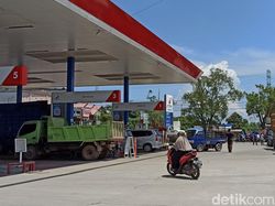 Stok Solar Langka, Antrean Truk-Bus di SPBU Banda Aceh Mengular