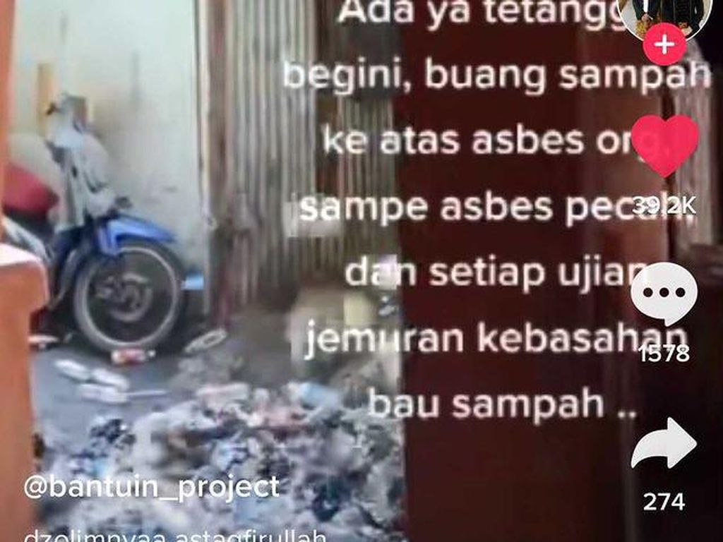 Viral Kelakuan Tetangga Buang Sampah Asbes ke Rumah Orang Lain, Bikin Emosi