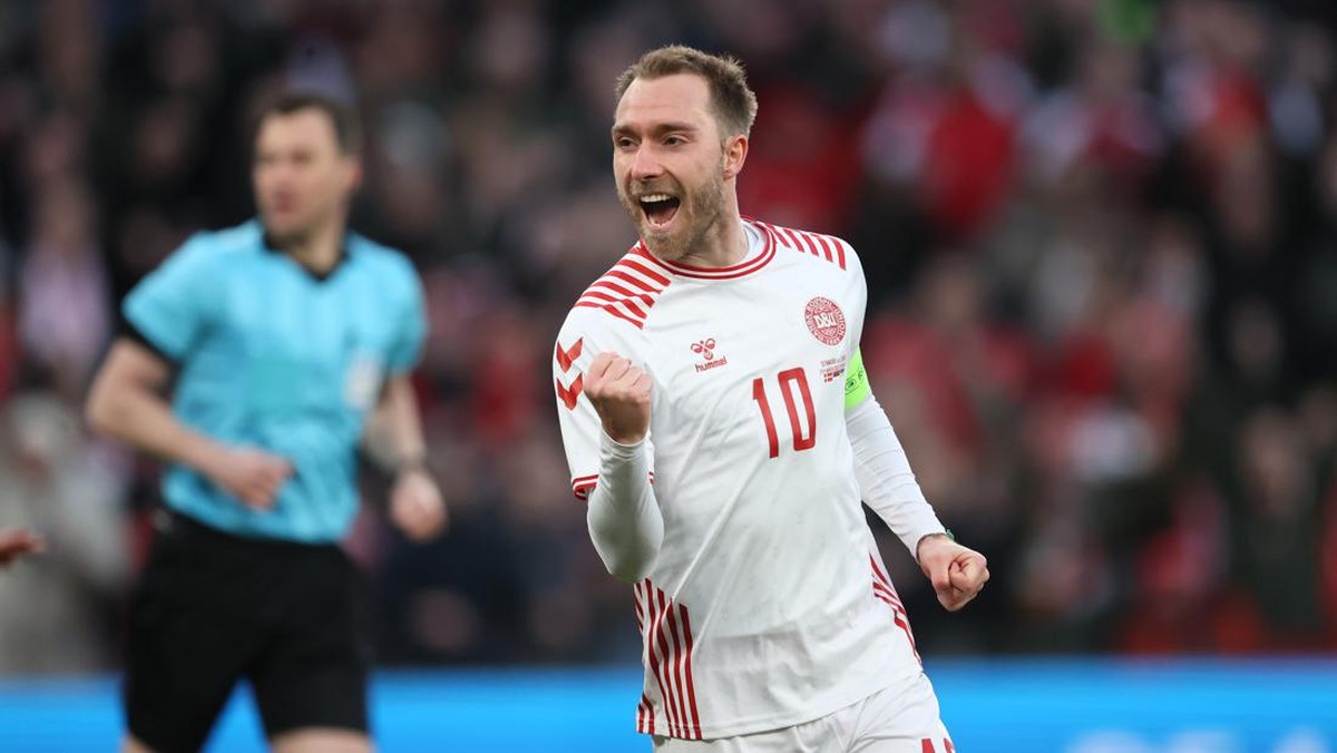 Christian Eriksen mencetak gol lagi di dua pertandingan beruntun sejak comeback ke timnas Denmark. (Foto: Getty Images/Martin Rose)