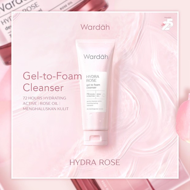 Wardah hydra rose facial foam