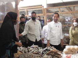 Cek Harga Sembako di Pasar Baledono, Jokowi Belanja Cabai dan Ikan Teri