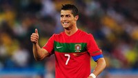 Portugal, dengan Ronaldo sebagai kapten, melaju mantap di fase grup Piala Dunia 2010 di Afrika Selatan. Foto: Getty Images/Jamie McDonald