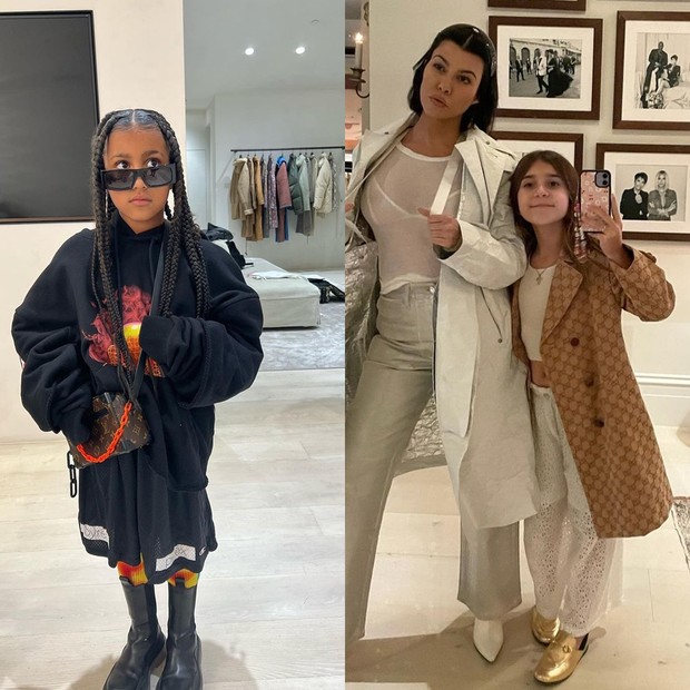 Beda gaya Penelope Disick dan North West