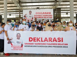 Relawan di Sulsel Deklarasi Dukung Sandiaga Bertarung di Pilpres 2024