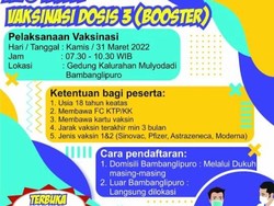 Jadwal Vaksin Booster Bantul Hari Ini, Cek di Sini