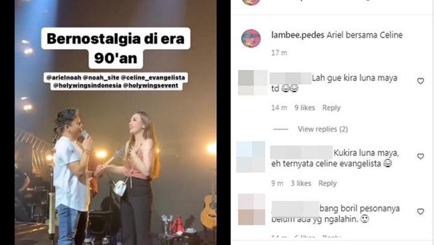 Ariel NOAH genggam tangan Celine Evangelista