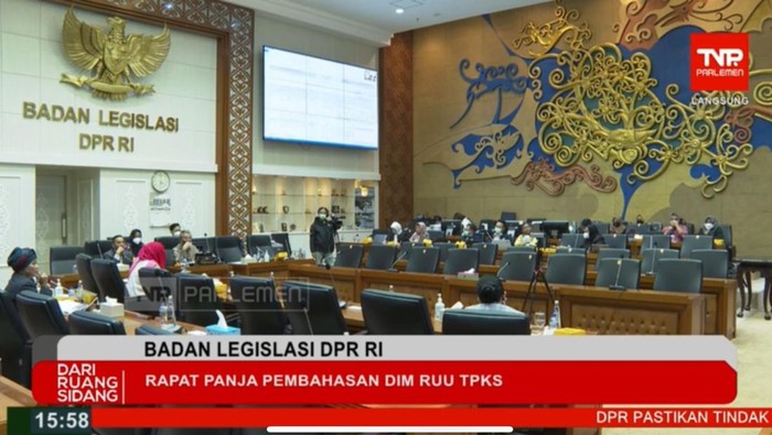 Baleg DPR rapat RUU TPKS bersama Kemenkumham Baleg DPR rapat RUU TPKS bersama Kemenkumham