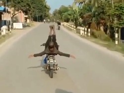 Video Pemotor Bergaya Terbang Viral di Rembang, Polisi Incar Pelaku