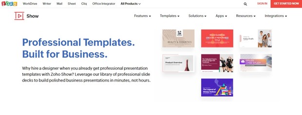 Zoho show/Foto: zoho.com Zoho show/Foto: zoho.com