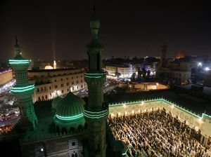Potret Salat Tarawih Pertama di Masjid Al Azhar Mesir