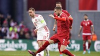 Kemudian Eriksen kembali menjadi andalan Denmark saat melawan Serbia di laga uji coba tengah pekan lalu. Lagi-lagi eks pemain Ajax Amsterdam, Tottenham Hotspur, dan Inter Milan itu bisa tampil apik. (Foto: Liselotte Sabroe/AP)
