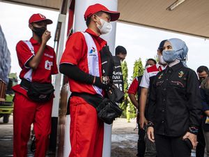 Dirut Pertamina Sidak SPBU di Palembang Dirut Pertamina Sidak SPBU di Palembang