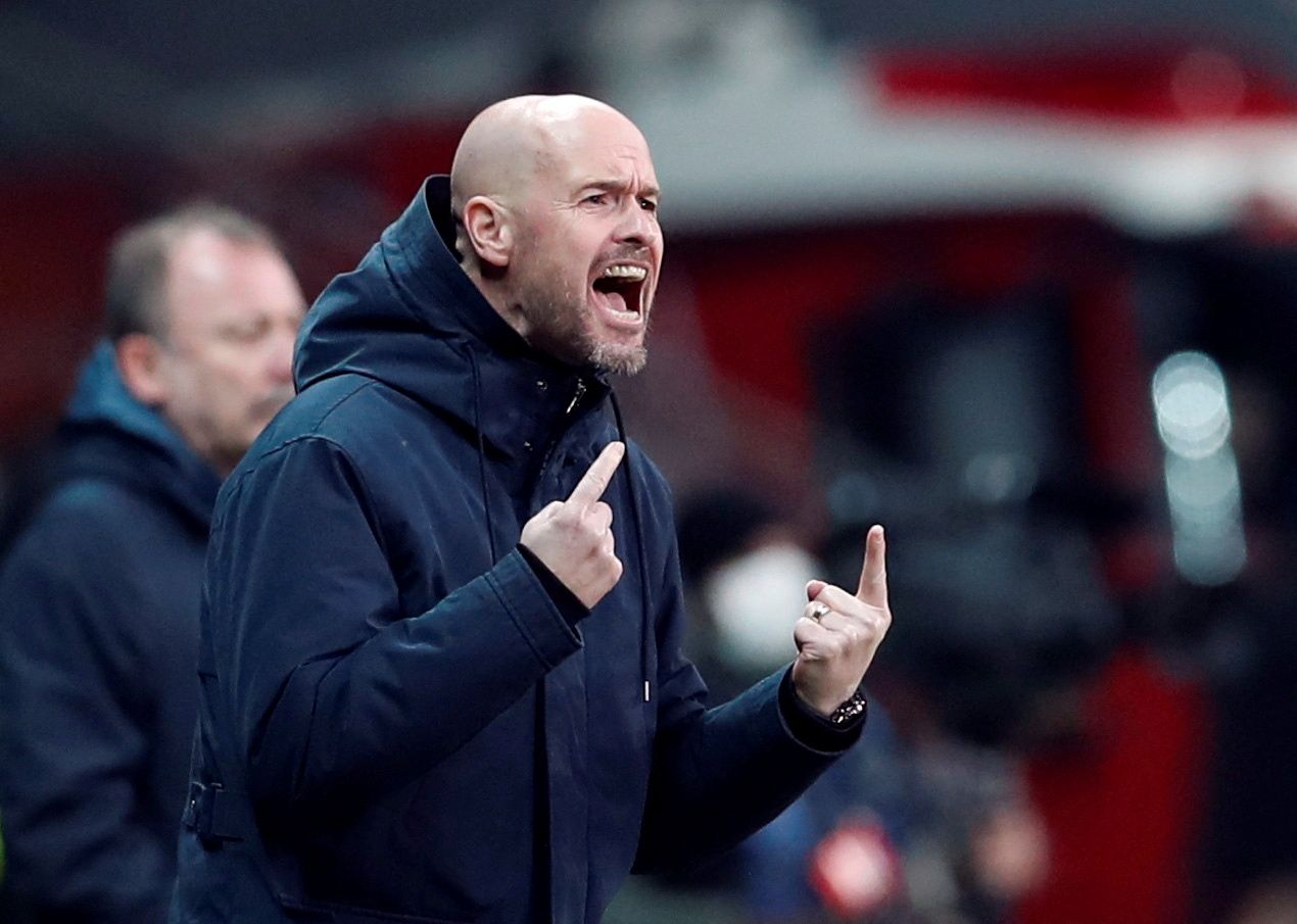 FILE PHOTO: Soccer Football - Champions League - Group C - Besiktas v Ajax Amsterdam - Vodafone Park, Istanbul, Turkey - November 24, 2021 Ajax Amsterdam coach Erik ten Hag REUTERS/Murad Sezer/File Photo