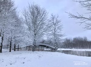 Ada Salju April Mop di Musim Semi Belanda