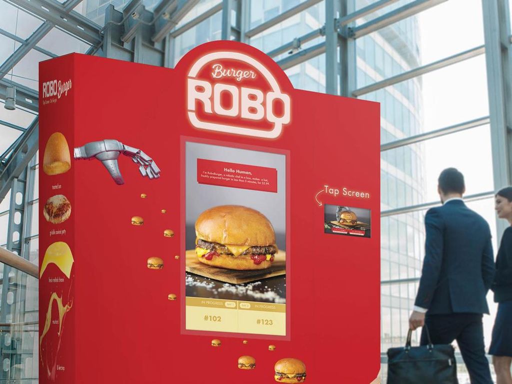 Mulai Beroperasi! Ini Vending Machine Burger Pertama di Dunia