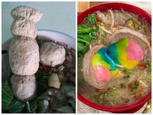 Antimainstream! Netizen Temukan 7 Bakso Bentuk Pocong hingga Warna Pelangi