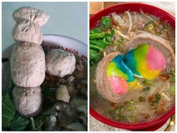 Antimainstream! Netizen Temukan 7 Bakso Bentuk Pocong hingga Warna Pelangi