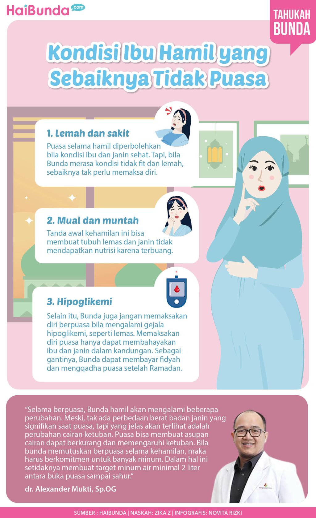 Infografis Kondisi Ibu Hamil yang Sebaiknya Tidak Puasa