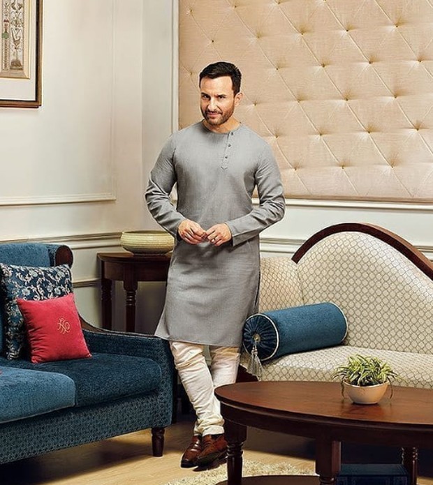 Kurta India/Foto : instagram.com/actorsaifalikhan Aktor ternama Saif Ali Khan mengenakan kurta India