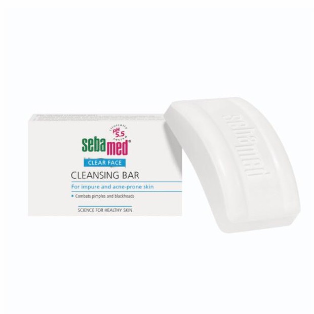 Sebamed Clear Face Cleansing Bar Sebamed Clear Face Cleansing Bar produk dengan dua kegunaan, bisa digunakan sebagai sabun wajah dan tubuh.
