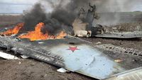 Penampakan Jet Tempur Su-35 Rusia Hancur Lebur Usai Ditembak Ukraina