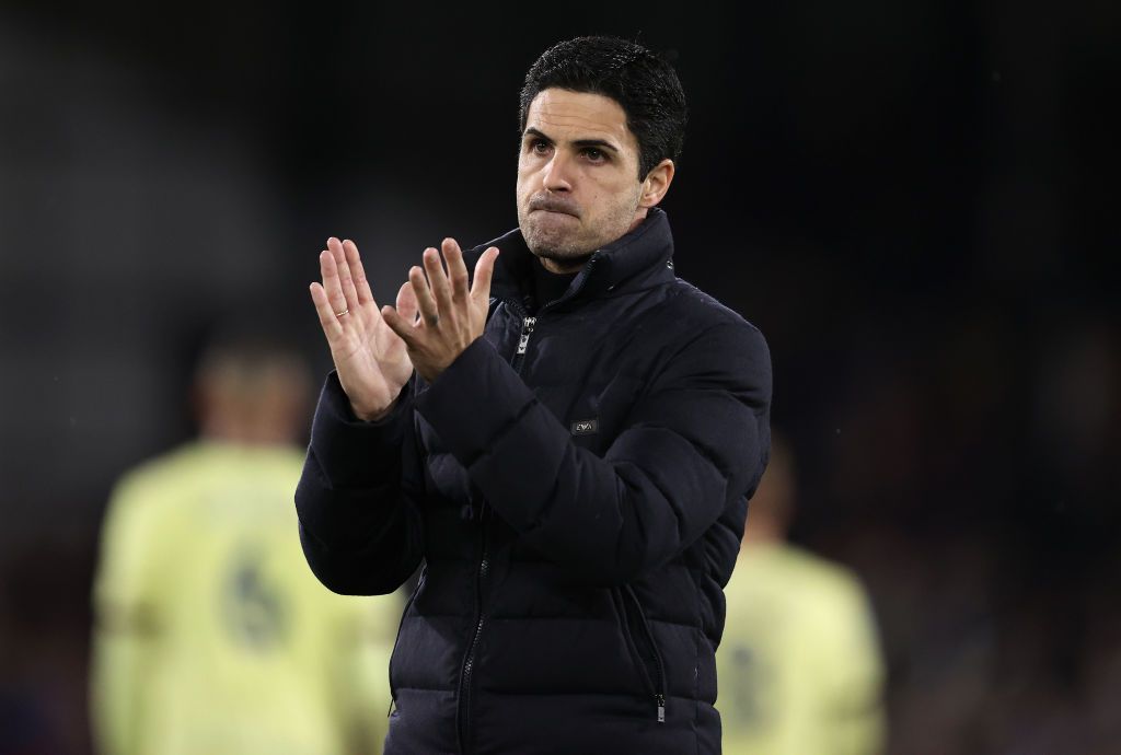 LONDON, ENGLAND - APRIL 04: Ben White of Arsenal thanks the support after the Premier League match between Crystal Palace and Arsenal at Selhurst Park on April 04, 2022 in London, England. (Photo by Julian Finney/Getty Images)