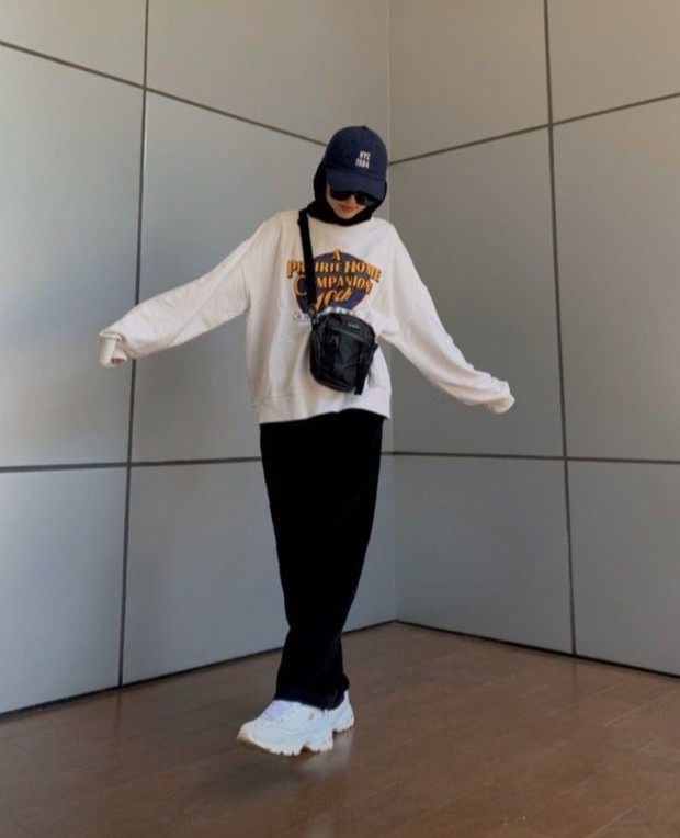 gaya fashion hijabers/Pinterest.com/Hijabsporty Gaya fashion hijab