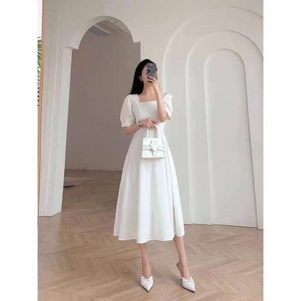 Dress 2024 putih simple